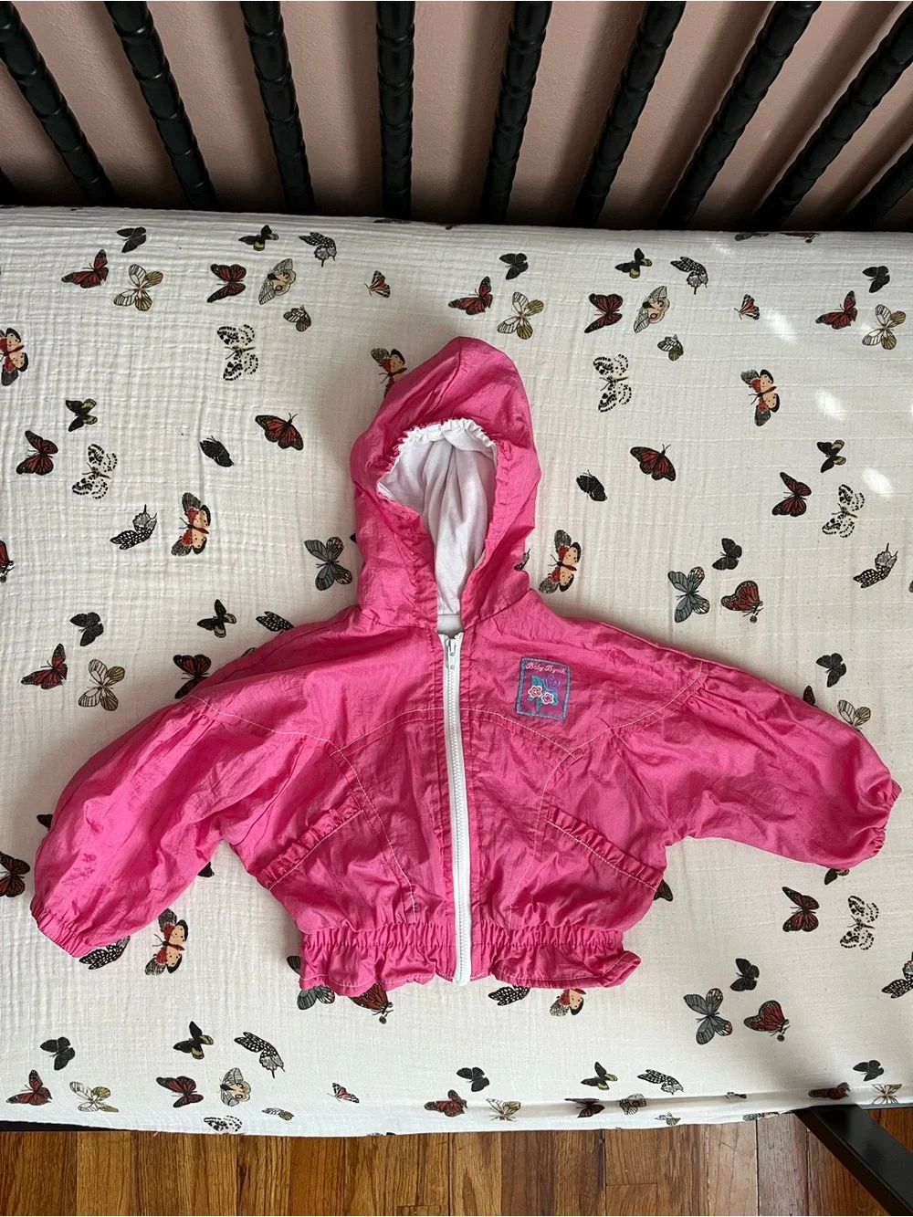 Vintage Baby BGosh Pink Hooded Windbreaker Jacket